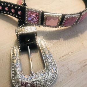 Miranda Lambert Pink Studded Western Belt